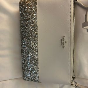 Small gray, Kate Spade sparkly purse in excellent condition